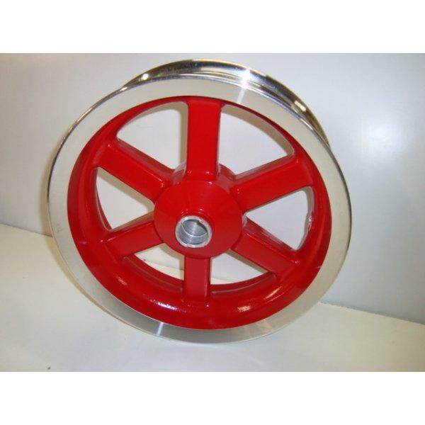 JANTE ALLIAGE ROUGE BORD POLI