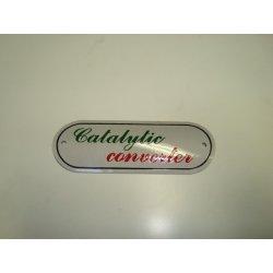 PLAQUE IDENTIFICATION POT CATALYTIQUE