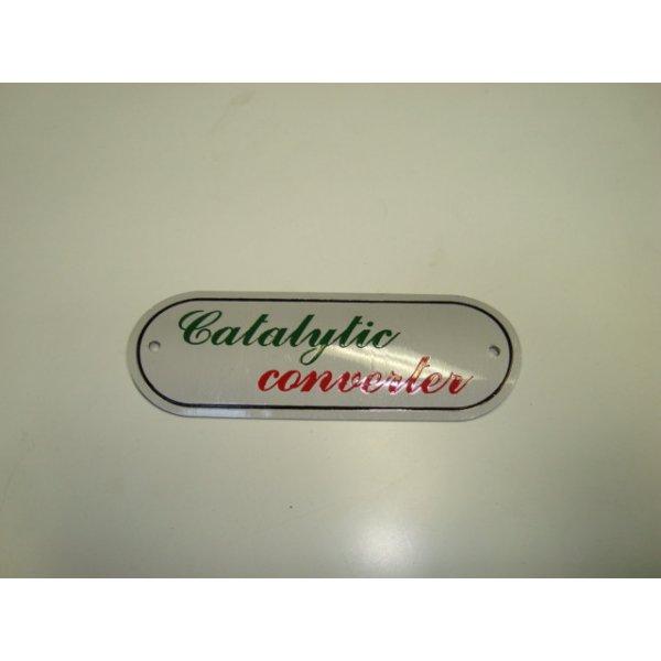 PLAQUE IDENTIFICATION POT CATALYTIQUE