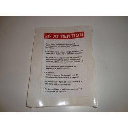 PLAQUE AVERTISSEMENT 1