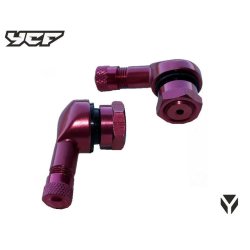 VALVES 90 DEGRES ALUMINIUM (X2) ROUGE