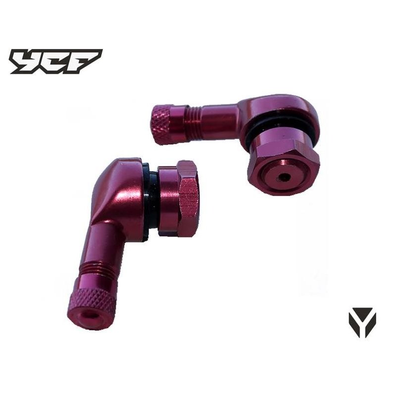 VALVES 90 DEGRES ALUMINIUM (X2) ROUGE