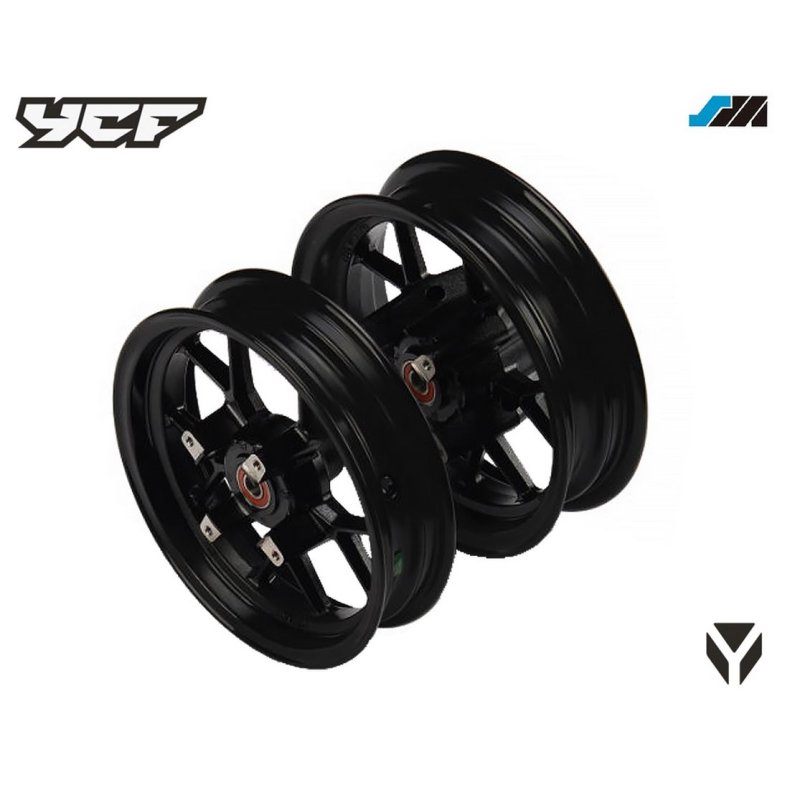 ROUES ALU SUPERMOTO 10 POUCES YC110-0625-01-BK