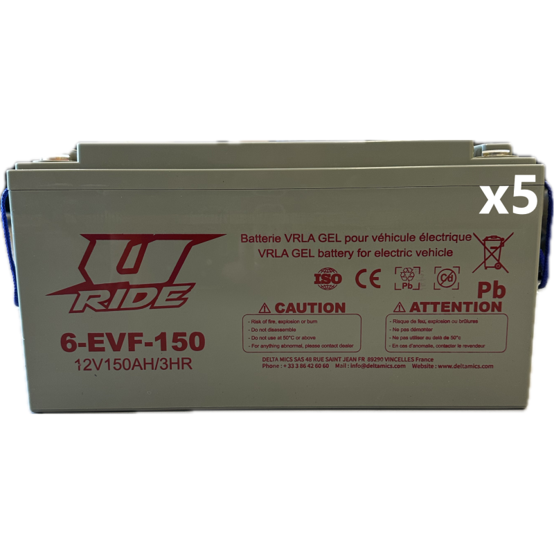 Kit de 5 batteries pour Hytrack Jobber électrique 150 ampères