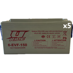 Kit de 5 batteries pour Hytrack Jobber électrique 150 ampères