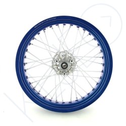 ROUE ARRIÈRE 17'' BLEU MRT-DRAC SM 2015 (JANTE BLEU + MOYEU GRIS + RAYONS)