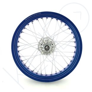 ROUE ARRIÈRE 17'' BLEU MRT-DRAC SM 2015 (JANTE BLEU + MOYEU GRIS + RAYONS)