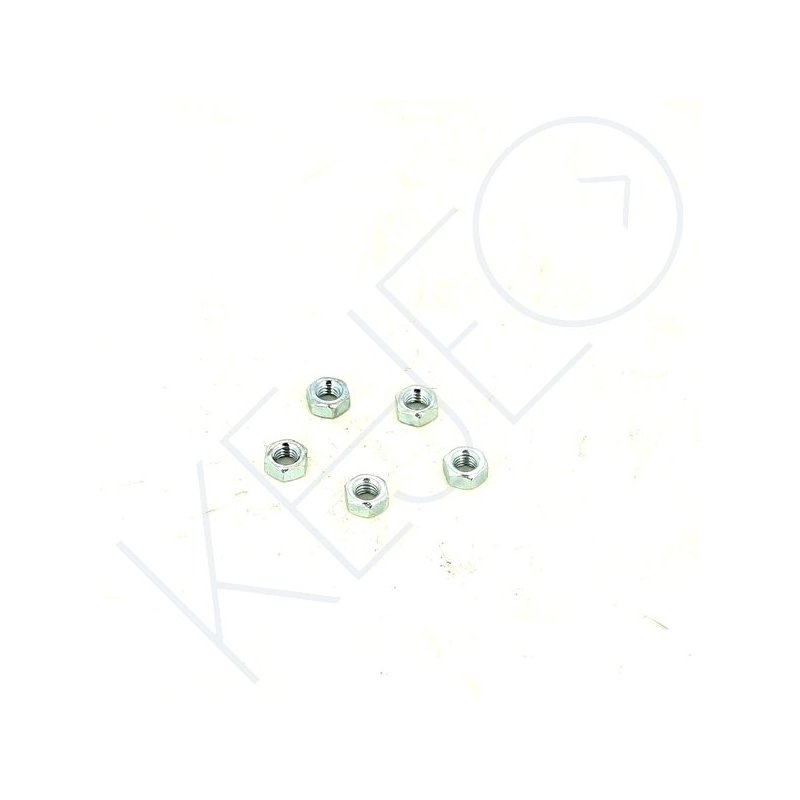 (SACHET 5 PCS) ÉCROU DIN 934 M6 CAL.8 Z/BLANC
