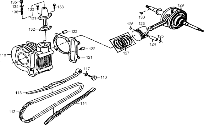 CYLINDRE   PISTON   EMBIELLAGE