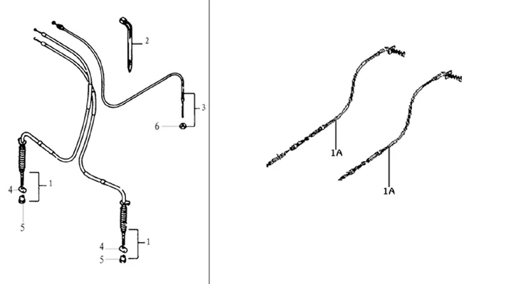 CABLES FREIN AVANT   CABLE ACCELERATEUR