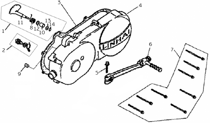 CARTER MOTEUR GAUCHE   KICK