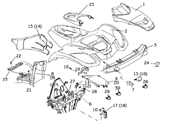 CARROSSERIE AVANT   CHASSIS