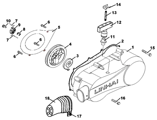 CARTER MOTEUR GAUCHE