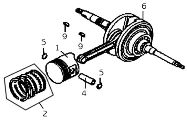 EMBIELLAGE AVEC PISTON