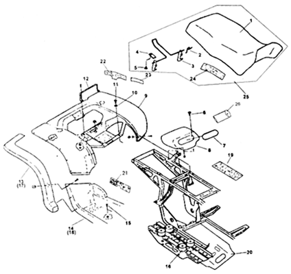 CARROSSERIE ARRIERE   SELLE