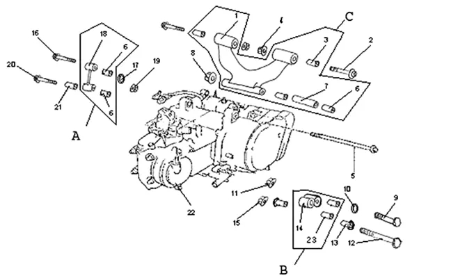 ENSEMBLE MOTEUR   SUPPORT MOTEUR