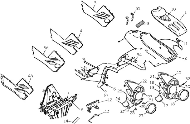 CARROSSERIE AVANT   CHASSIS   AUTOCOLLANTS