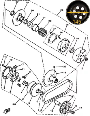 VARIATEUR   EMBRAYAGE VERSION FLASH BRAKE
