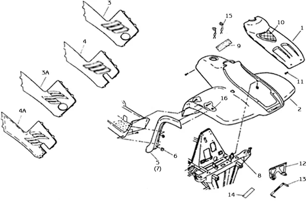 CARROSSERIE AVANT   CHASSIS   AUTOCOLLANTS