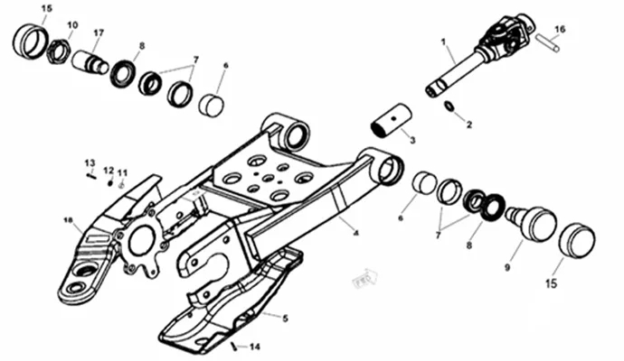 ENSEMBLE BRAS OSCILLANT ARRIERE