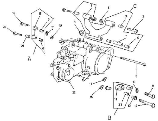 ENSEMBLE MOTEUR   SUPPORT MOTEUR