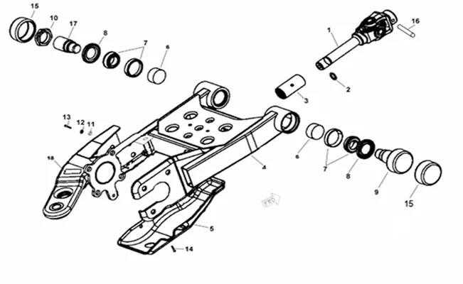 ENSEMBLE BRAS OSCILLANT ARRIERE