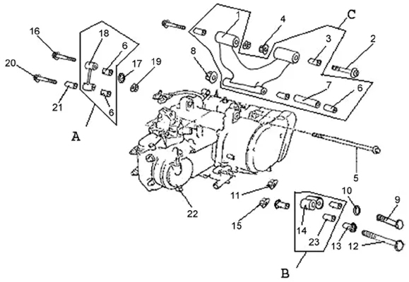 ENSEMBLE MOTEUR   SUPPORT MOTEUR