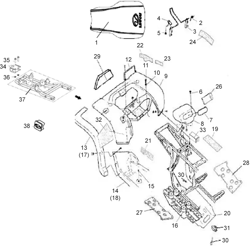 CARROSSERIE ARRIERE   SELLE