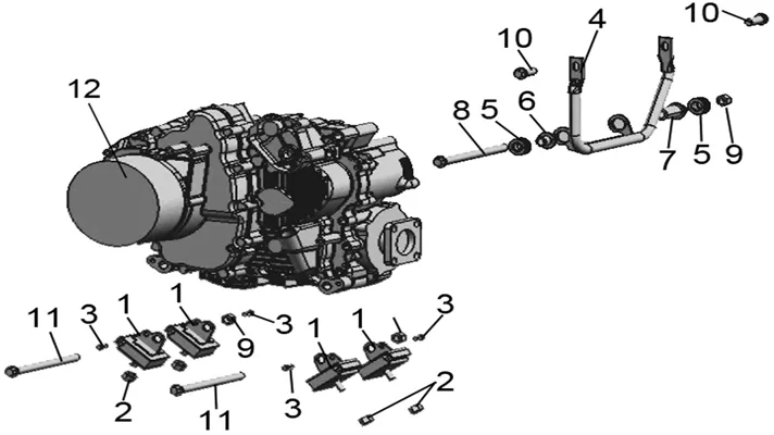 ENSEMBLE MOTEUR   SUPPORT MOTEUR