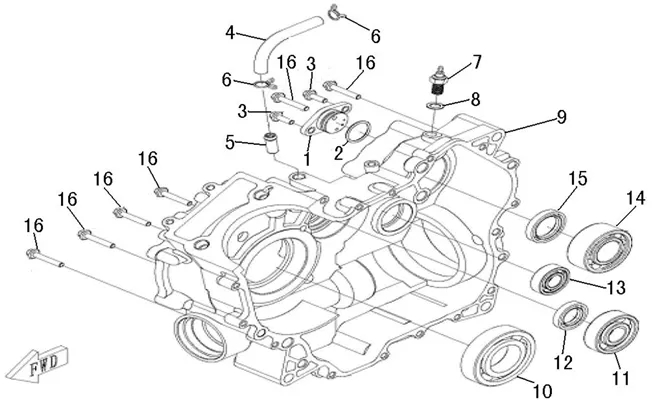 CARTER MOTEUR DROIT