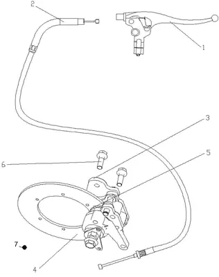 SYSTEME DE FREINAGE DU FREIN DE PARC A CABLE