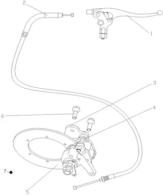 SYSTEME DE FREINAGE DU FREIN DE PARC A CABLE