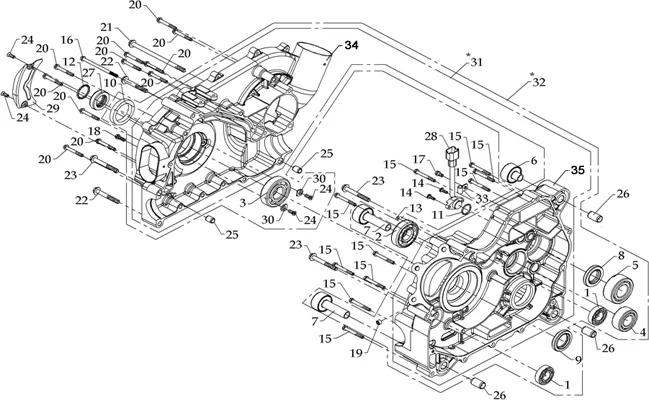 CARTER MOTEUR DROIT