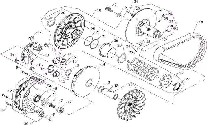 VARIATEUR   EMBRAYAGE