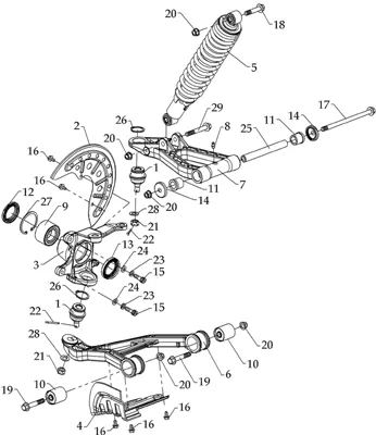 SUSPENSION AVANT DROITE