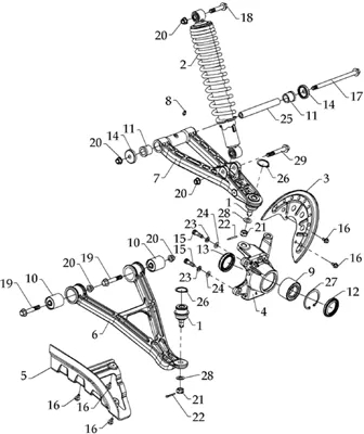 SUSPENSION AVANT GAUCHE