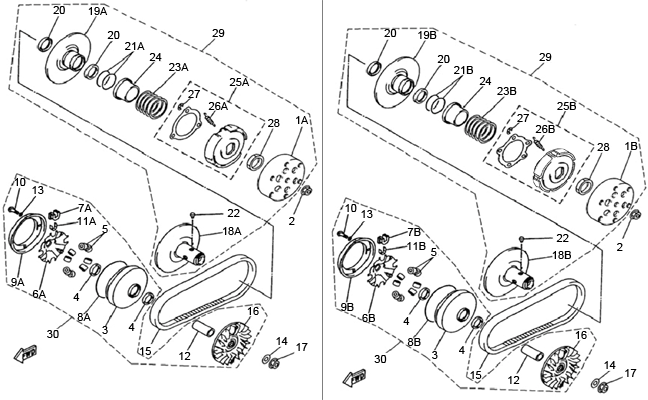 VARIATEUR   EMBRAYAGE