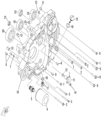 CARTER MOTEUR GAUCHE