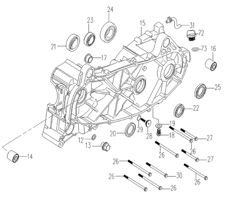 CARTER MOTEUR GAUCHE