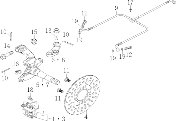 PIVOTS   FREIN AVANT