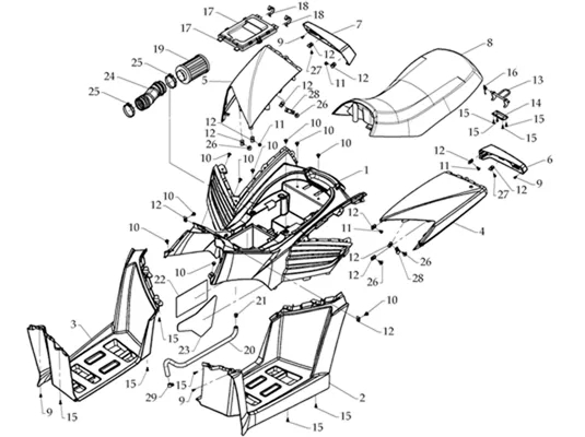 CARROSSERIE ARRIERE   SELLE