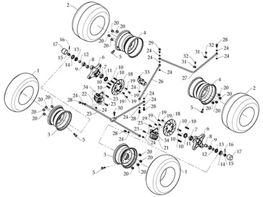 CIRCUIT DE FREINAGE   ENSEMBLE ROUES