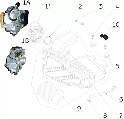 ENSEMBLE FILTRE A AIR   CARBURATEUR