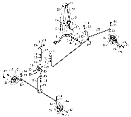 CIRCUIT FREIN AVEC FREIN DE PARK