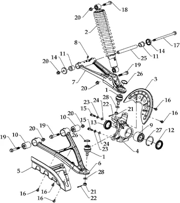 SUSPENSION AVANT GAUCHE