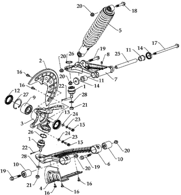 SUSPENSION AVANT DROITE