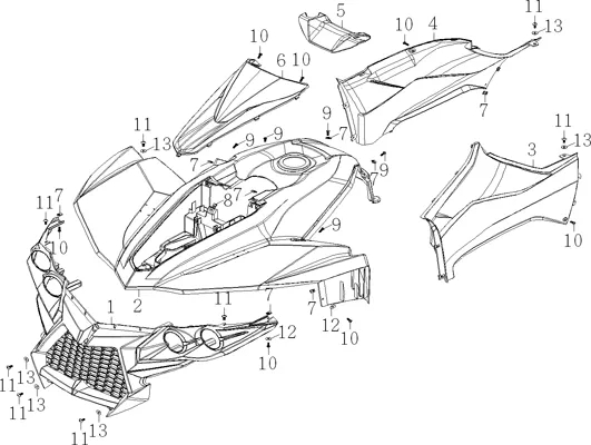 CARROSSERIE AVANT   DECORATION