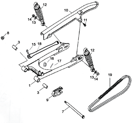 BRAS OSCILLANT   SUSPENSION ARRIERE