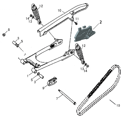 BRAS OSCILLANT   SUSPENSION ARRIERE