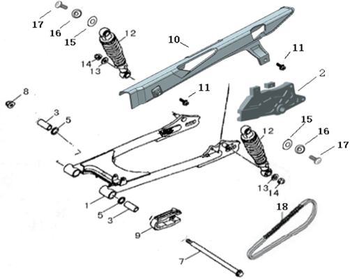 BRAS OSCILLANT   SUSPENSION ARRIERE